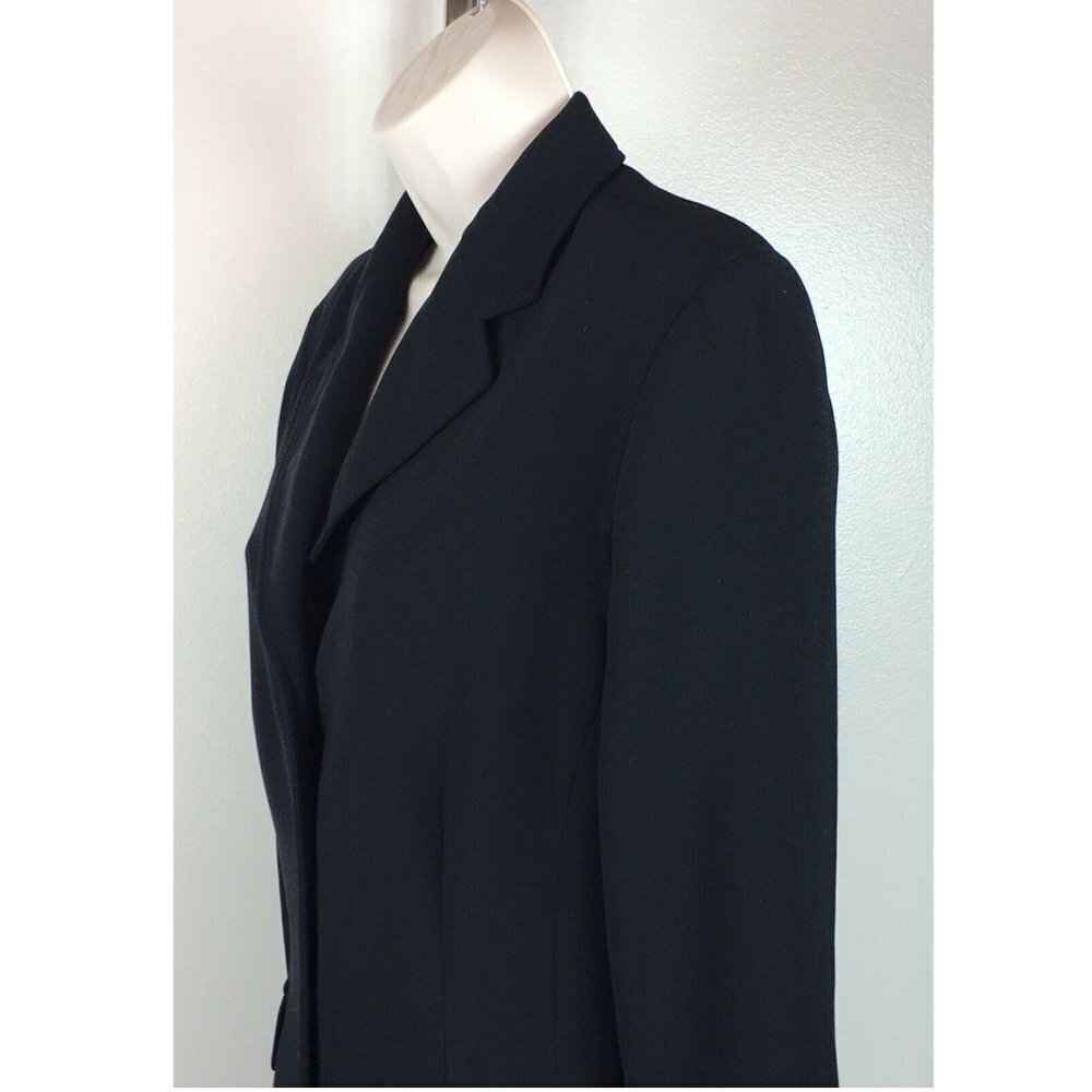 New York & Co Black Button Down Coat Size 8 Two Pockets Contemporary - Picture 4 of 8